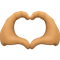 Heart Hands- Medium-Dark Skin Tone emoji on Facebook